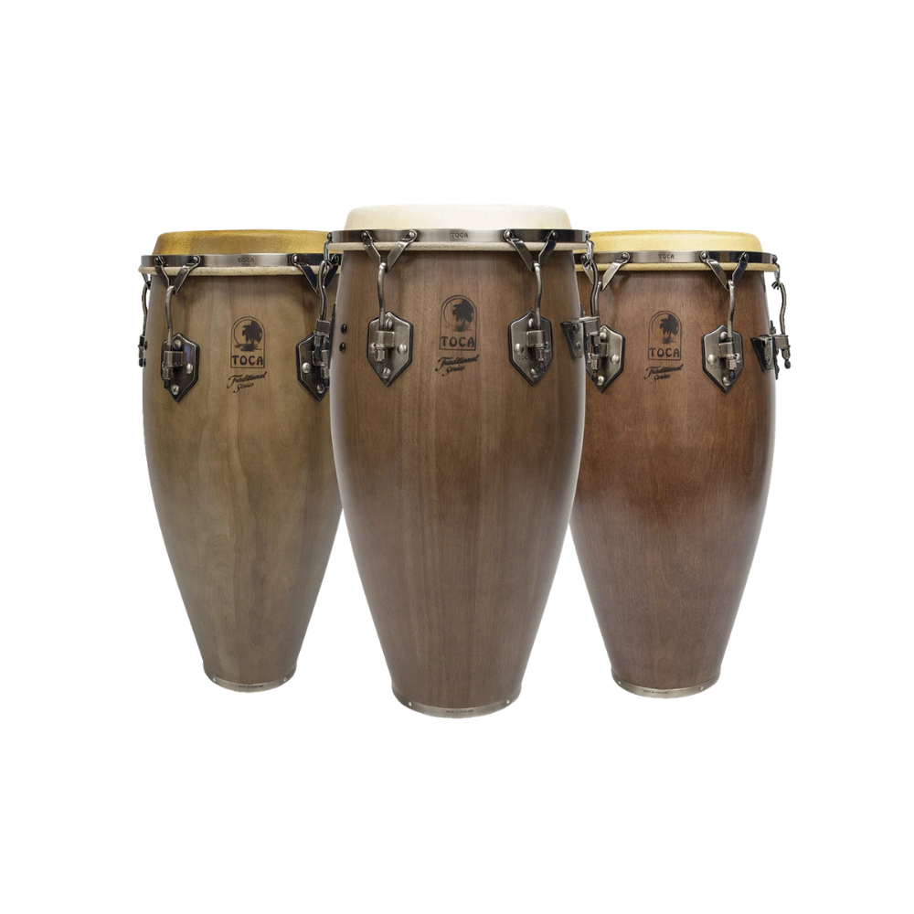 Toca 3911 Traditional Series Conga Set 11" & 11.75" & 12.5" Dark Walnut