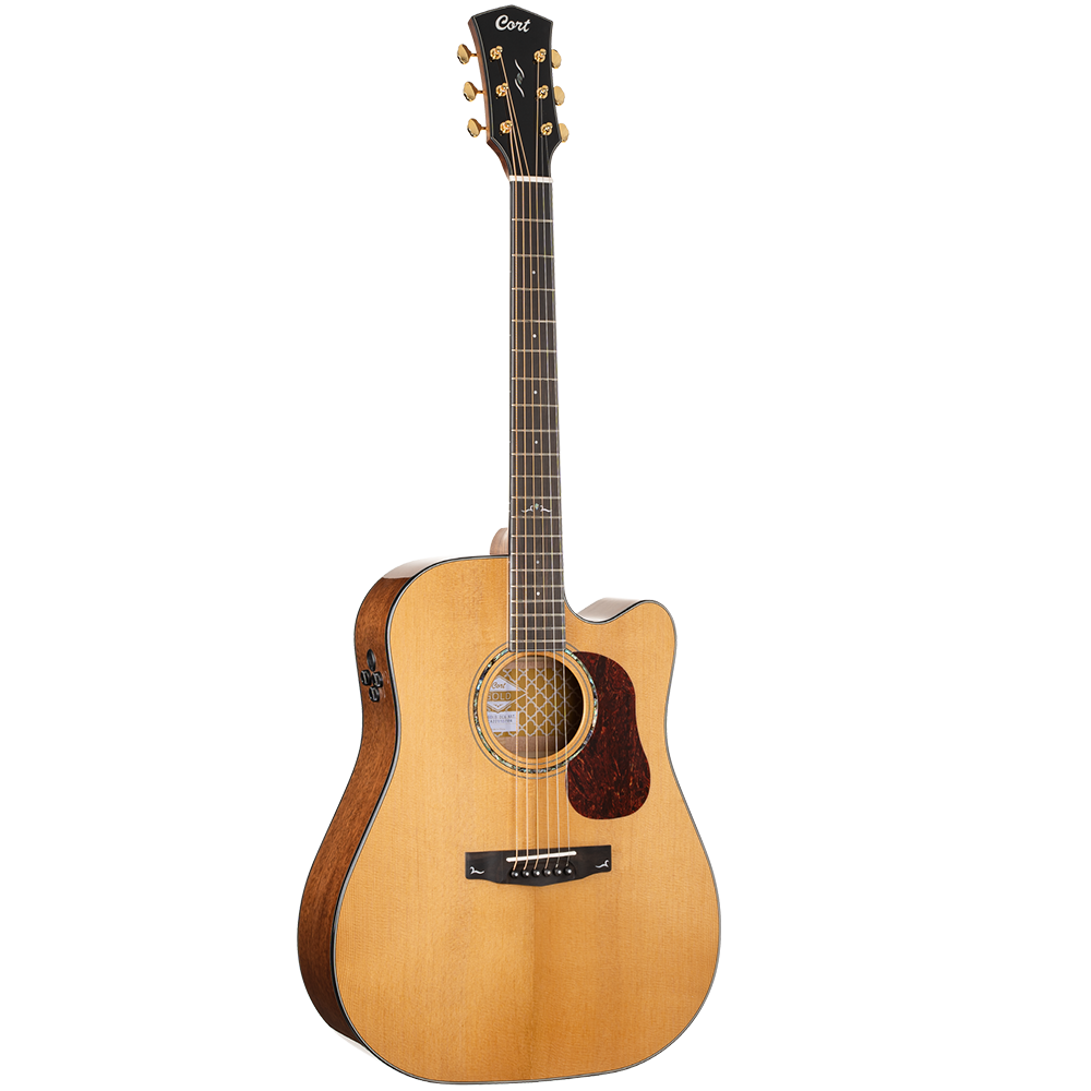 Cort GOLD DC6 Natural Semi Acoustic Guitar W/Cutaway Electronics