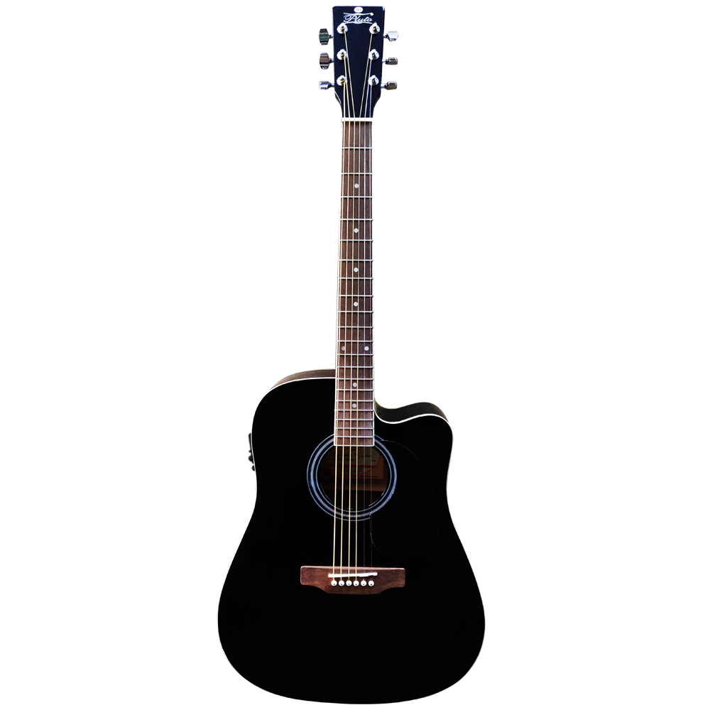 Pluto Semi Acoustic Guitar 101 Series Dreadnought Cutaway W/ Fishman Isys HW41CE-101FSP