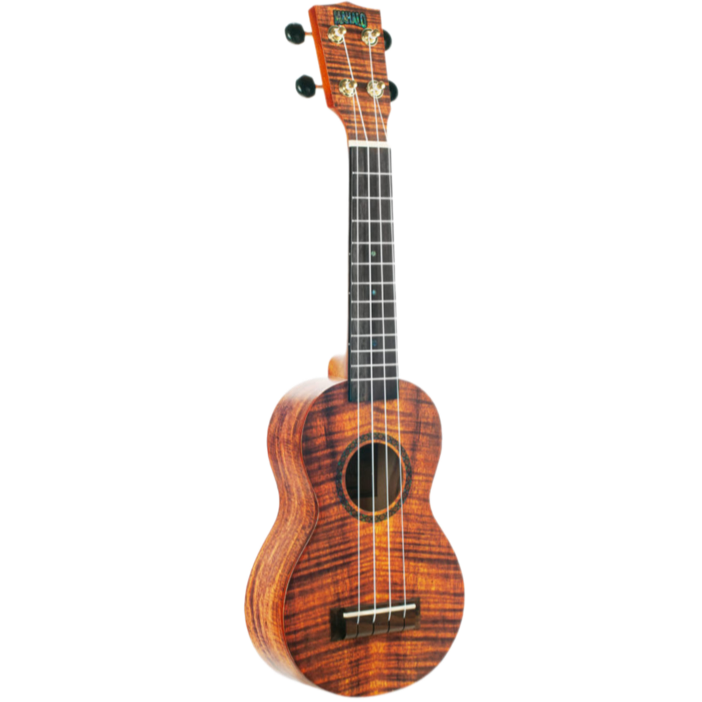 Mahalo MA1KA Artist Elite Series Soprano Ukulele W/Bag Photo Flame Koa