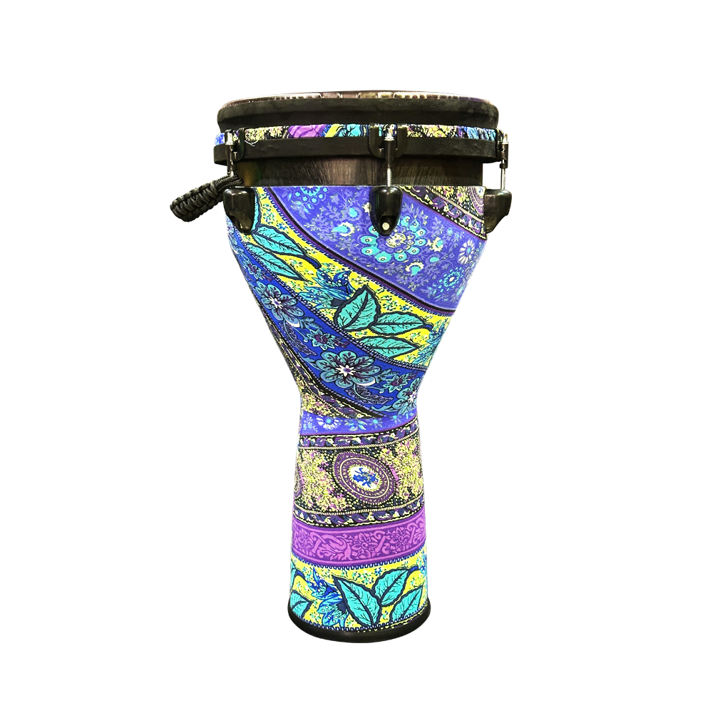 Pluto DJ-12 PPF Djembe 12" Purple Fabric W/Stand & Bag
