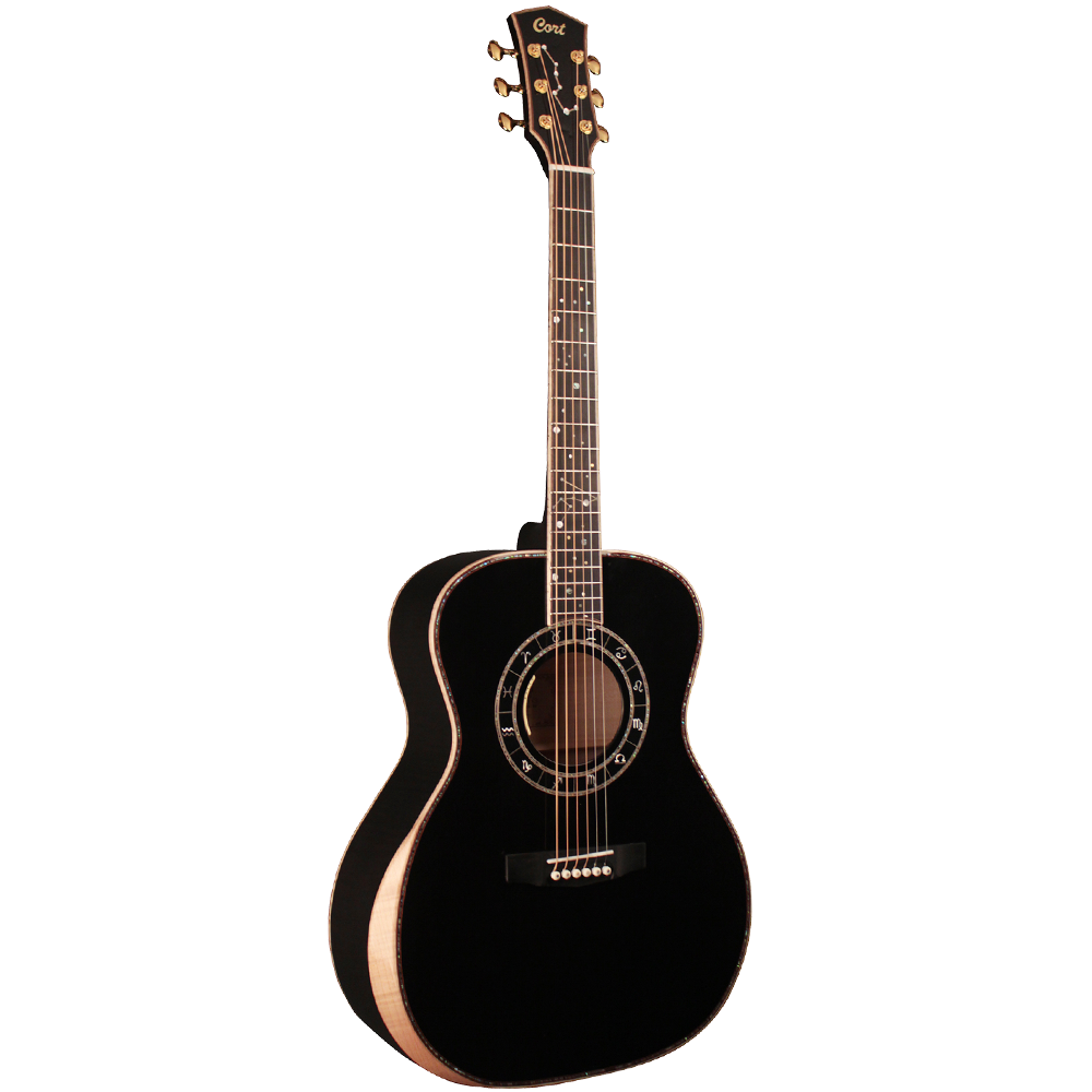 Cort Seven Star Limited Trans Black Semi Acoustic Guitar