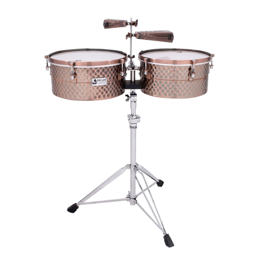 Toca TPT1415-BC Pro Line Timbale Set W/Stand Black Copper