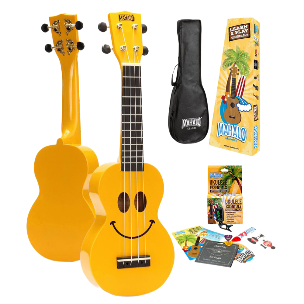 Mahalo U-SMILE YWK Series Soprano Ukulele W/Essential Pack