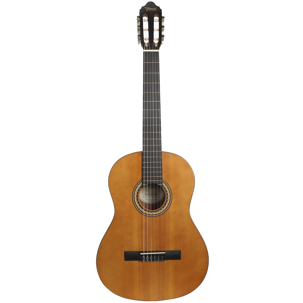 Valencia 200 Series VC203H Classical Guitar 3/4 size with Slim Neck Natural