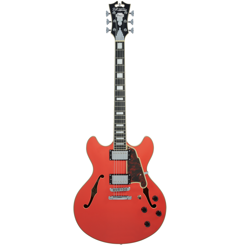 D'Angelico Premier DC Tailpiece Stop Fiesta Red