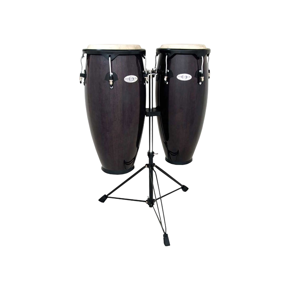 Toca 2300 Synergy Series Wood Conga Set W/Stand Transparent Black ...