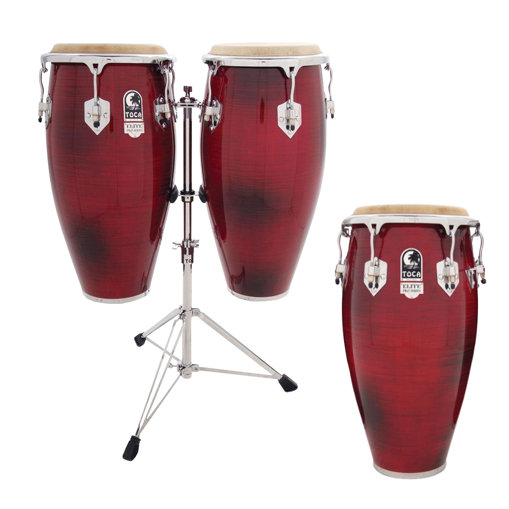 Toca 3100 Elite Pro Conga Set 11" & 11.75" W/Double Stand & 12.5"