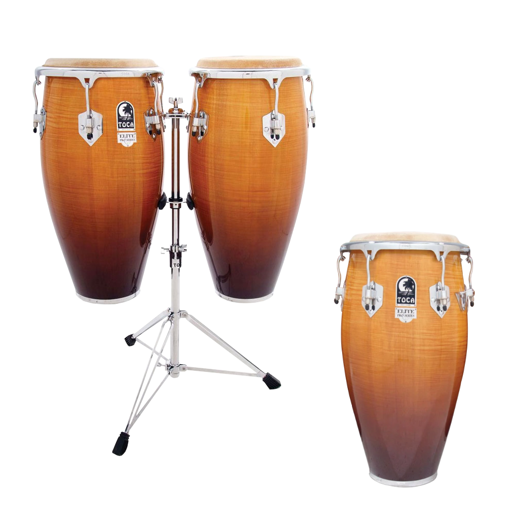 Toca 3100 Elite Pro Conga Set 11" & 11.75" W/Double Stand & 12.5"