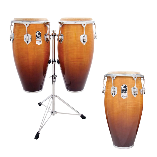 Toca 3100 Elite Pro Conga Set 11" & 11.75" W/Double Stand & 12.5"