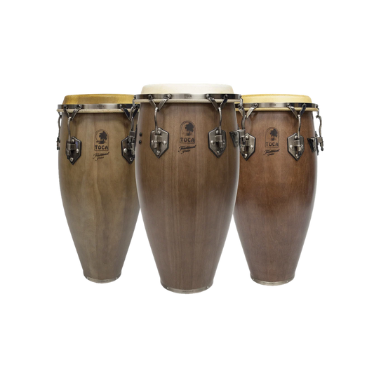 Toca 3911 Traditional Series Conga Set 11" & 11.75" & 12.5" Dark Walnut