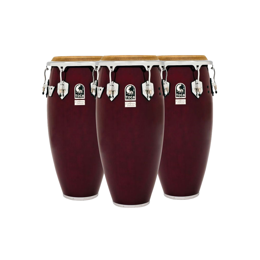 Toca Custom Deluxe Wood Conga Set 11" & 11.75" & 12.5" W/O Stand