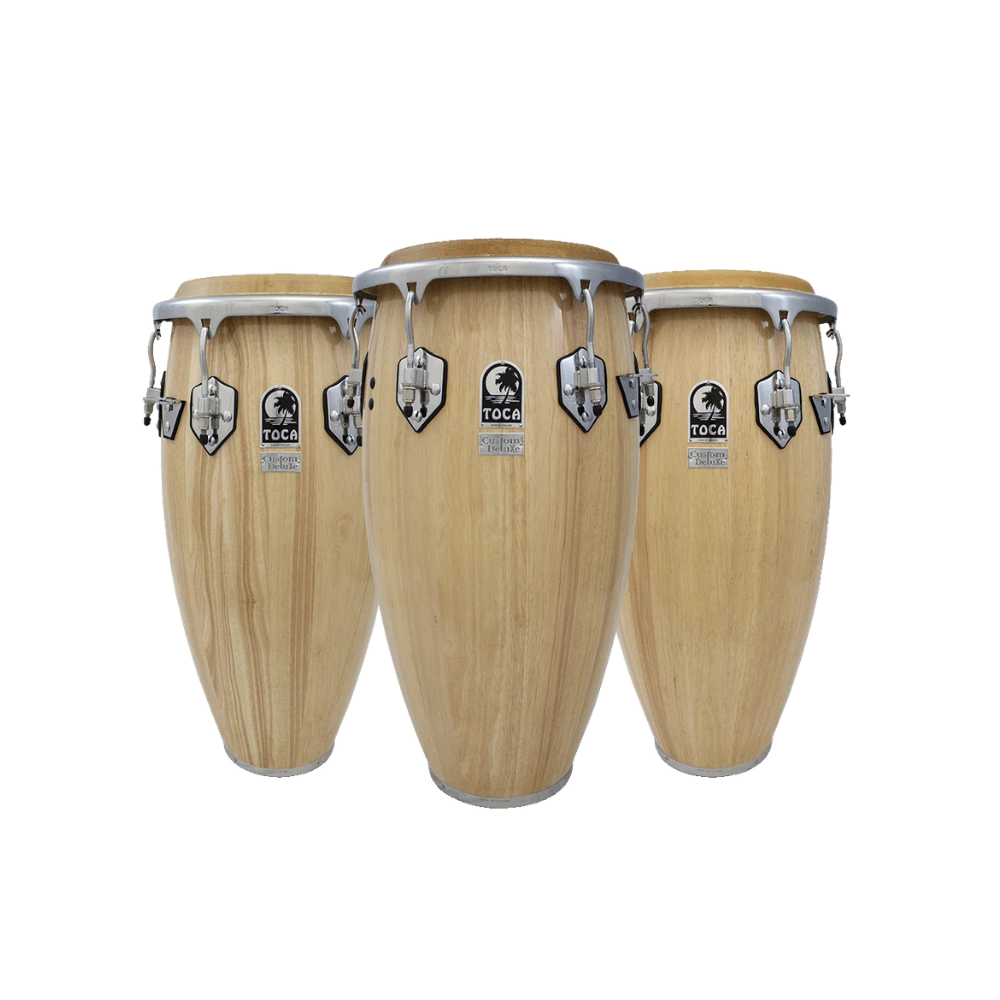 Toca Custom Deluxe Wood Conga Set 11" & 11.75" & 12.5" W/O Stand