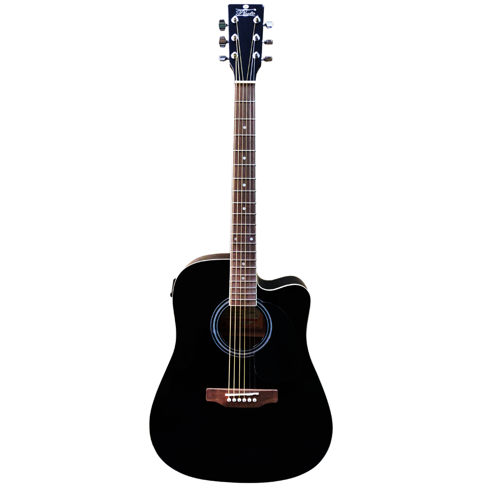 Pluto Semi Acoustic Guitar 101 Series Dreadnought Cutaway W/ Equalizer HW41CE-101