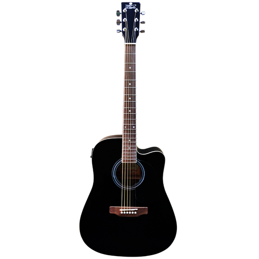 Pluto Semi Acoustic Guitar 101 Series Dreadnought Cutaway W/ Equalizer HW41CE-101