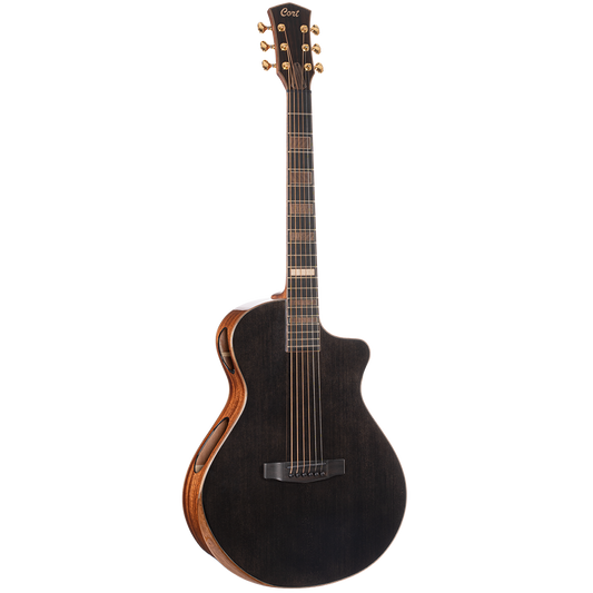 Cort Modern Black Trans Black Gloss Semi Acoustic Guitar