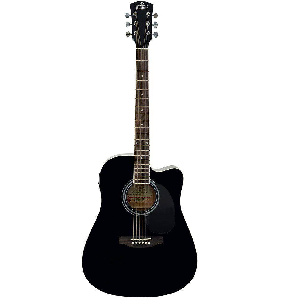 Pluto Semi Acoustic Guitar 101 Series Dreadnought Cutaway W/Equaliser PA41CE-101