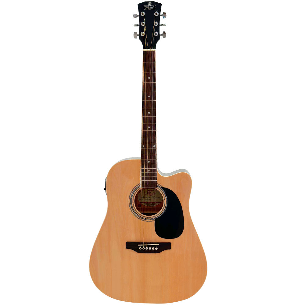 Pluto Semi Acoustic Guitar 101 Series Dreadnought Cutaway W/Equaliser PA41CE-101