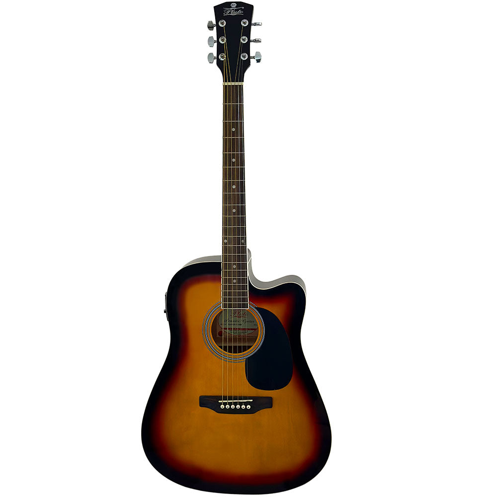 Pluto Semi Acoustic Guitar 101 Series Dreadnought Cutaway W/Equaliser PA41CE-101