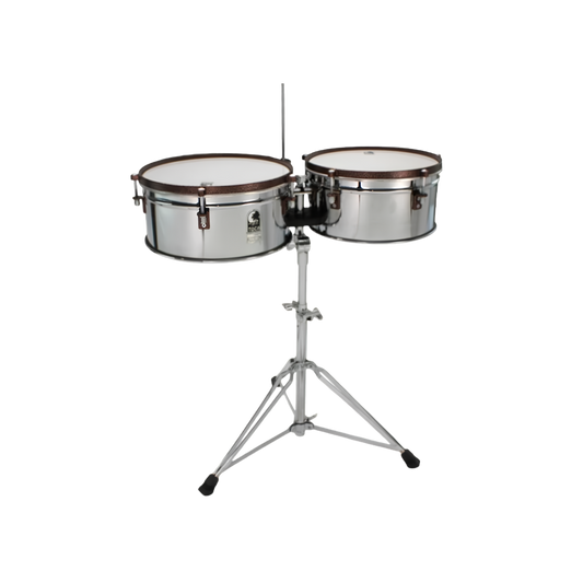 Toca Custom Deluxe Timbale Set 14"+15" W/Stand Antique Bronze Finish