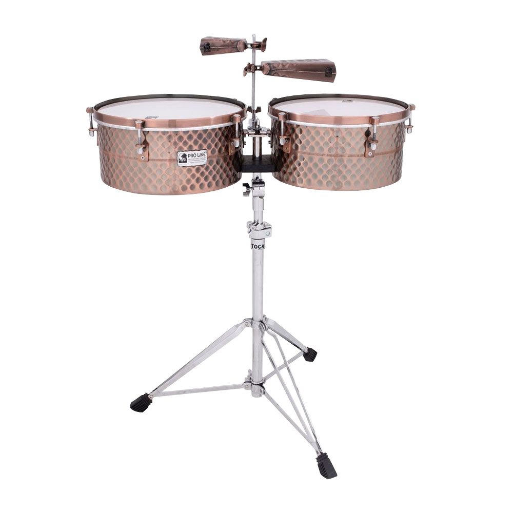 Toca TPT1415-BC Pro Line Timbale Set W/Stand Black Copper