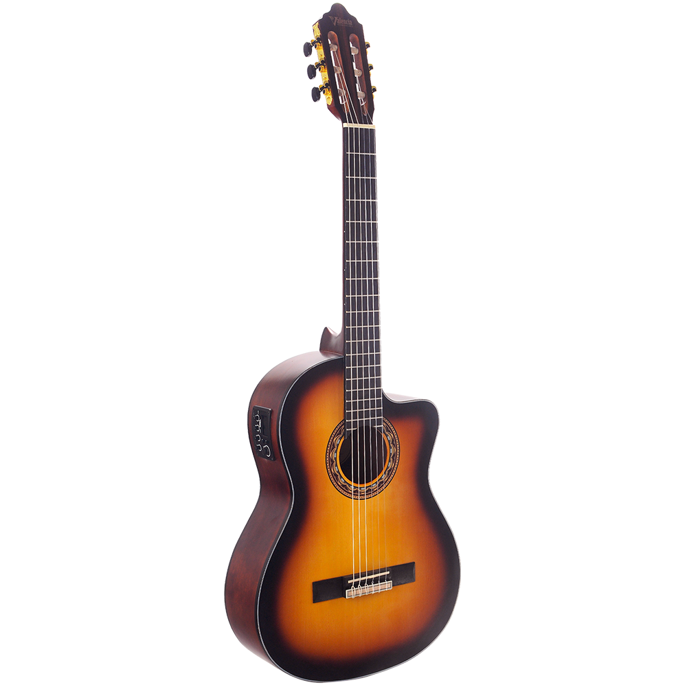 Valencia VC314CE Classical Guitar 4/4 size Cutway Electronics with Truss Rod
