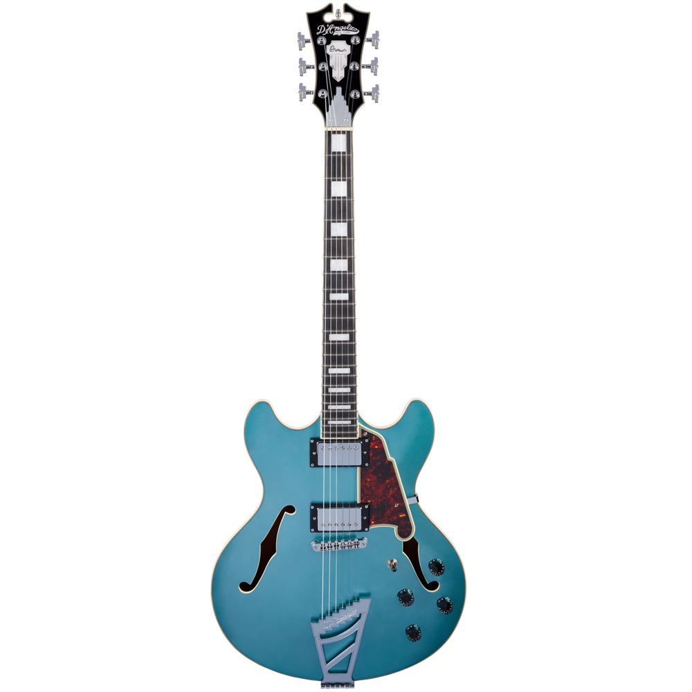 D'Angelico Premier DC Tailpiece Stairstep Ocean Turquoise