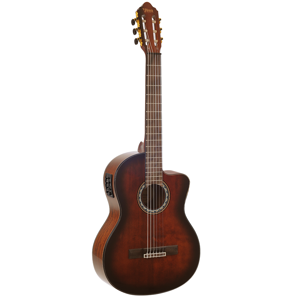 Valencia VC564CE Brown Sunburst Classical Guitar